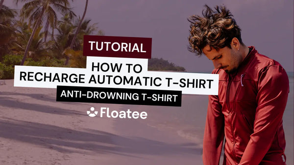Cover for tutorial: how to recharge the adults' anti-drowning T-shirt with automatic activation