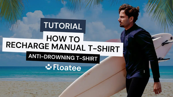 Cover for tutorial: how to recharge the adults' anti-drowning T-shirt with manual activation