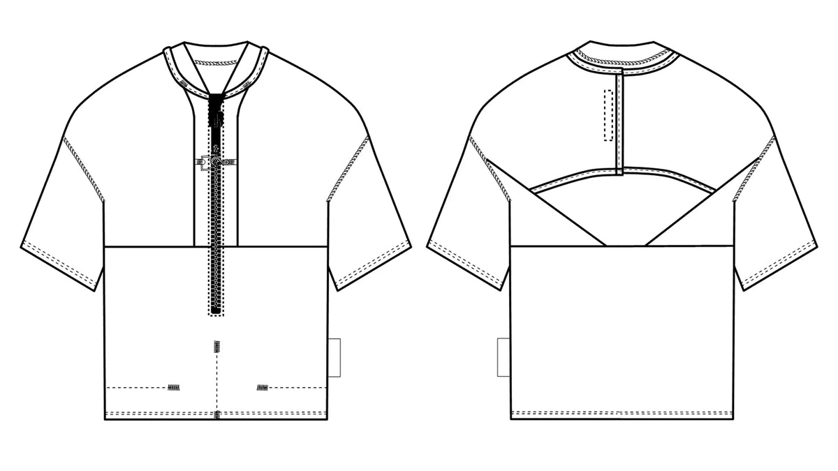 Schema of the child anti-drowning tee-shirt