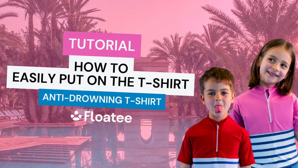 child anti-drowning tee-shirt : how to easily put on the t-shirt