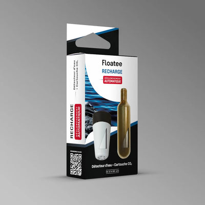 packaging of the Floatee recharge for adults' anti-drowning T-shirt with automatic activation
