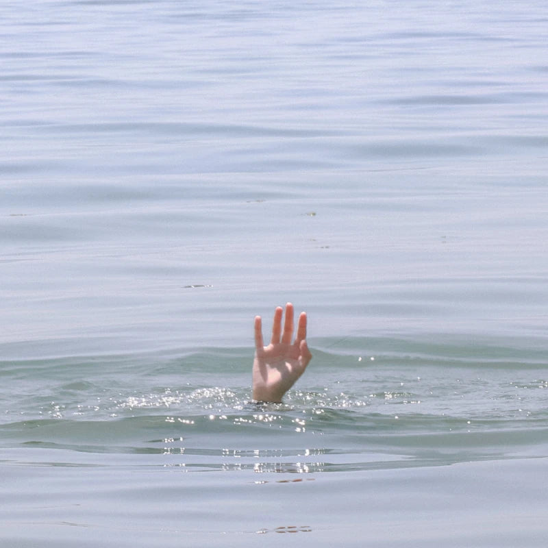 a man drowning